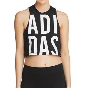 Worn Once Black & White Adidas Crop Top